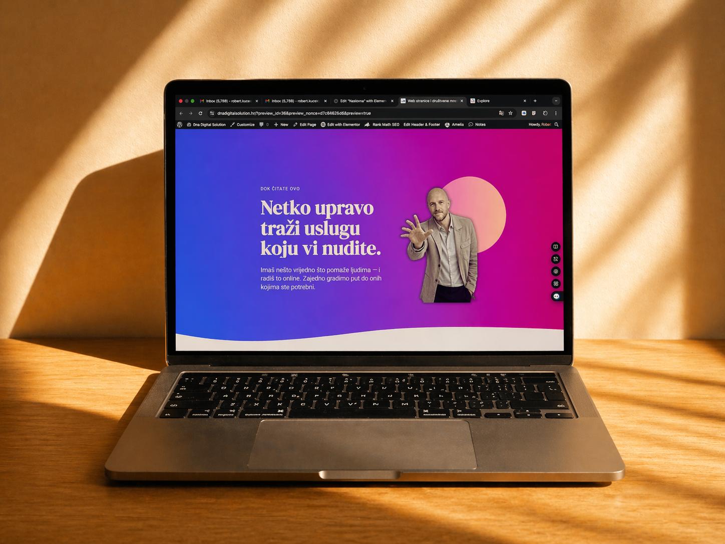 primjer landing stranice kao vizual za blog